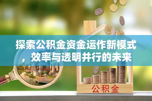 科尔沁探索公积金资金运作新模式，效率与透明并行的未来
