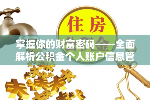 科尔沁掌握你的财富密码——全面解析公积金个人账户信息管理与优化