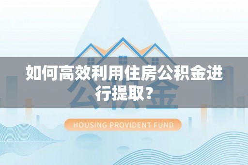 科尔沁如何高效利用住房公积金进行提取？